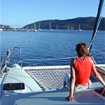 Catamaran on Knysna Lagoon