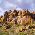 Granite rock boulders