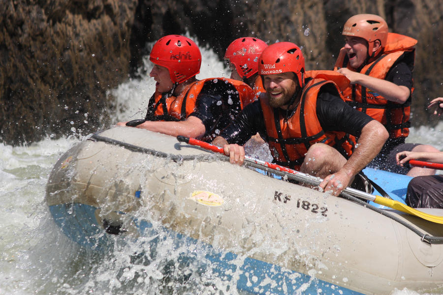 White water rafting down the Zambezi at Victoria Falls with Wild Horizons