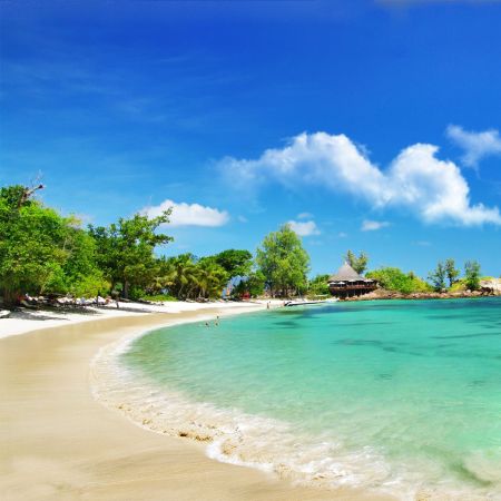 A beautiful beach on Praslin