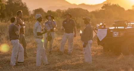 Enjoying a sundowner drink stop