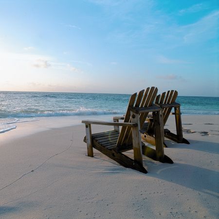 Denis Island beach and sun loungers - your own personal beach paradise